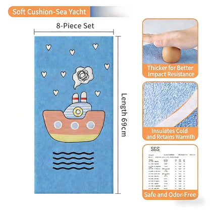 Self-Adhesive Anti-Collision Wall Padding for Kids, Tatami Style Bedside Headboard Cushion, Soft Wall Protector for Bedroom