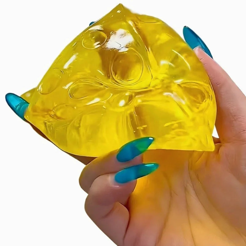 Green Apple  Honey Cheese Square Fidgets Toys  Squishy Toys  Soft Simulated Transparent Slow-rebound Decompression Toy for Adult