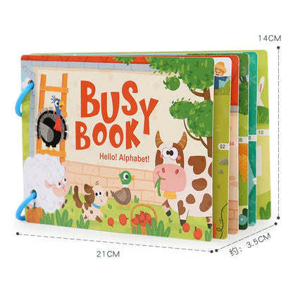 Busy Book for Kids Quiet Book Sticker Montessori Early Educational Toy Toddlers Matching Puzzles Game Baby Learning Toys Gifts