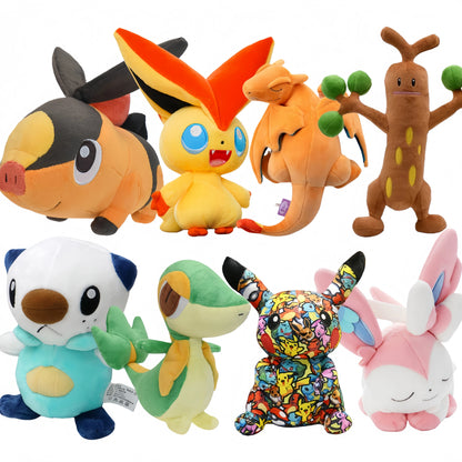 Tepig Oshawott Pokemon Stuffed Doll Pokemon Pikachu Sleeping Series Sylveon Glaceon Leafeon Gengar Plush Piplup Peluche Toy Gift
