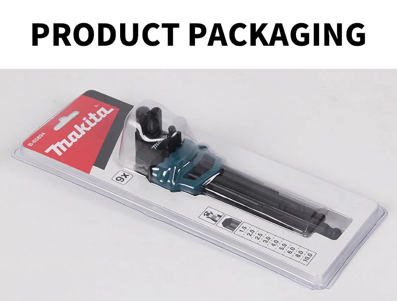 Makita B-65894 Hex Key Wrench 9PCS Set