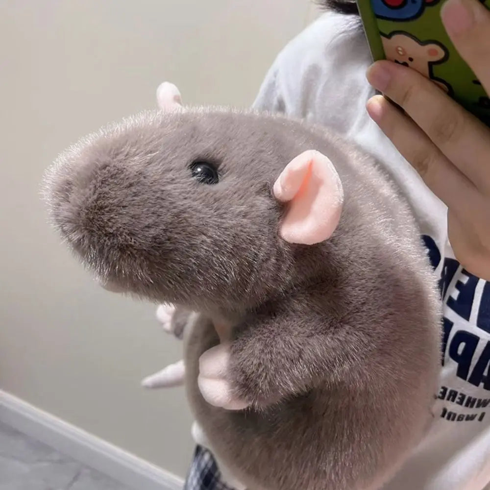 Cute 30/45/90cm Mouse Doll Cartoon Plush Flower Branch Rat Doll Soft Oversized Animal Figure Kids Gift Birthday