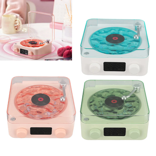 Record Player  Speaker Stereo Sound Multifunction Support Memory Card Portable Bluetooth Speaker for Living Room