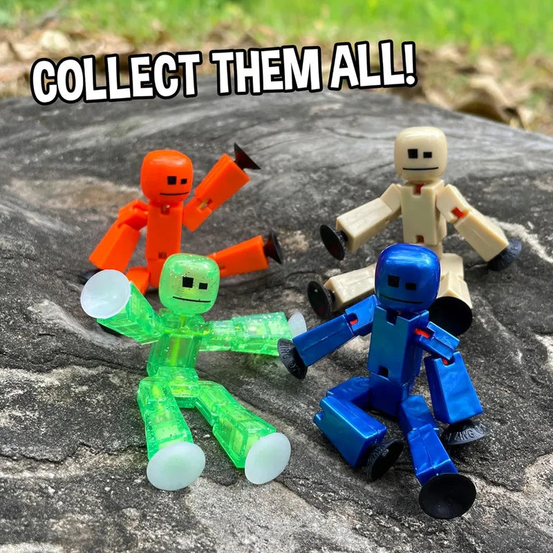 Suction Cup Sucker Sticky Robot Toys Collectable Action Figures Toy Create Stop Motion Animation Great for Kids Ages 4+