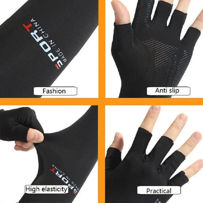A Pair Outdoor Sports Cycling Summer Sunscreen Ice Feeling Long Gloves