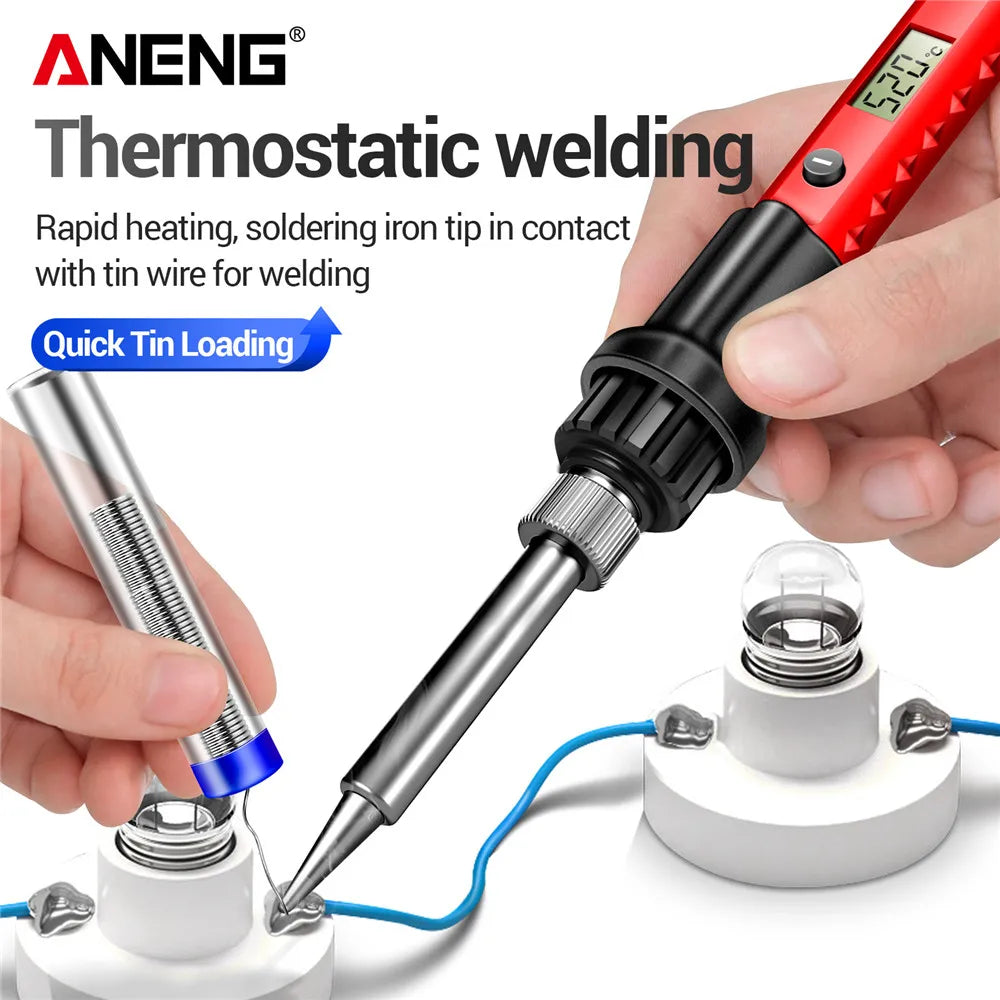 Electric Soldering IronANENG SL105 Digital Display Adjustable Temperature SL104 Adjustment Knob Professional Welding Repair Tool