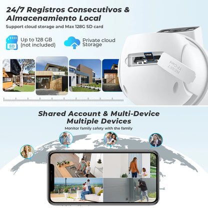 4K 8MP PTZ WIFI Camera Dual Lens Dual Screen 4X Digital Zoom IP Camera 10MP HD Auto Tracking Outdoor CCTV Surveillance O-KAM Pro