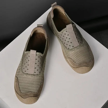 Summer Mesh Shoes Men Sneakers Plus Size Lightweight Breathable Walking Footwear New Slip-On Comfortable Casual Men's Shoes