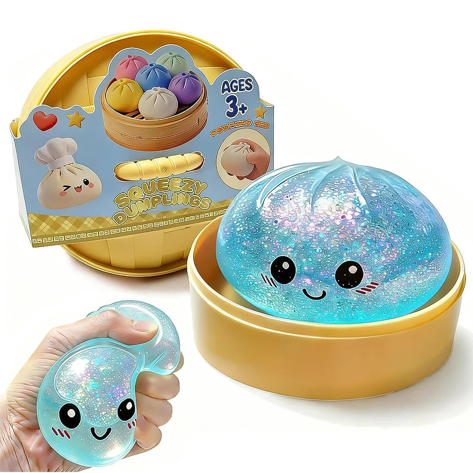 Colorful Glitter Dumpling Blind Box Squishy Relaxing Relieve Anxiety Antistress Enhance Happiness Rebound Squeeze Reliever Toy