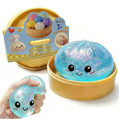 Colorful Glitter Dumpling Blind Box Squishy Relaxing Relieve Anxiety Antistress Enhance Happiness Rebound Squeeze Reliever Toy