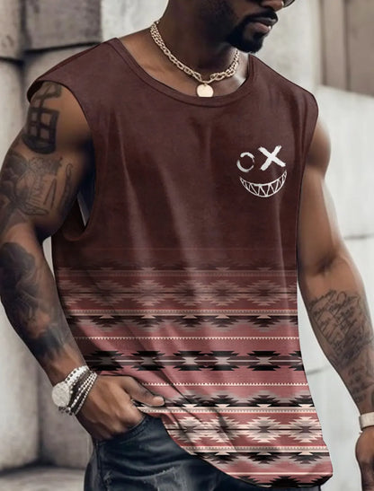 Sports Vest Mens Loose Summer Trendy Fitness Sleeveless Bottom Shirt Retro Oversized Round Neck Short Sleeve T Shirt 2Xs-6Xl
