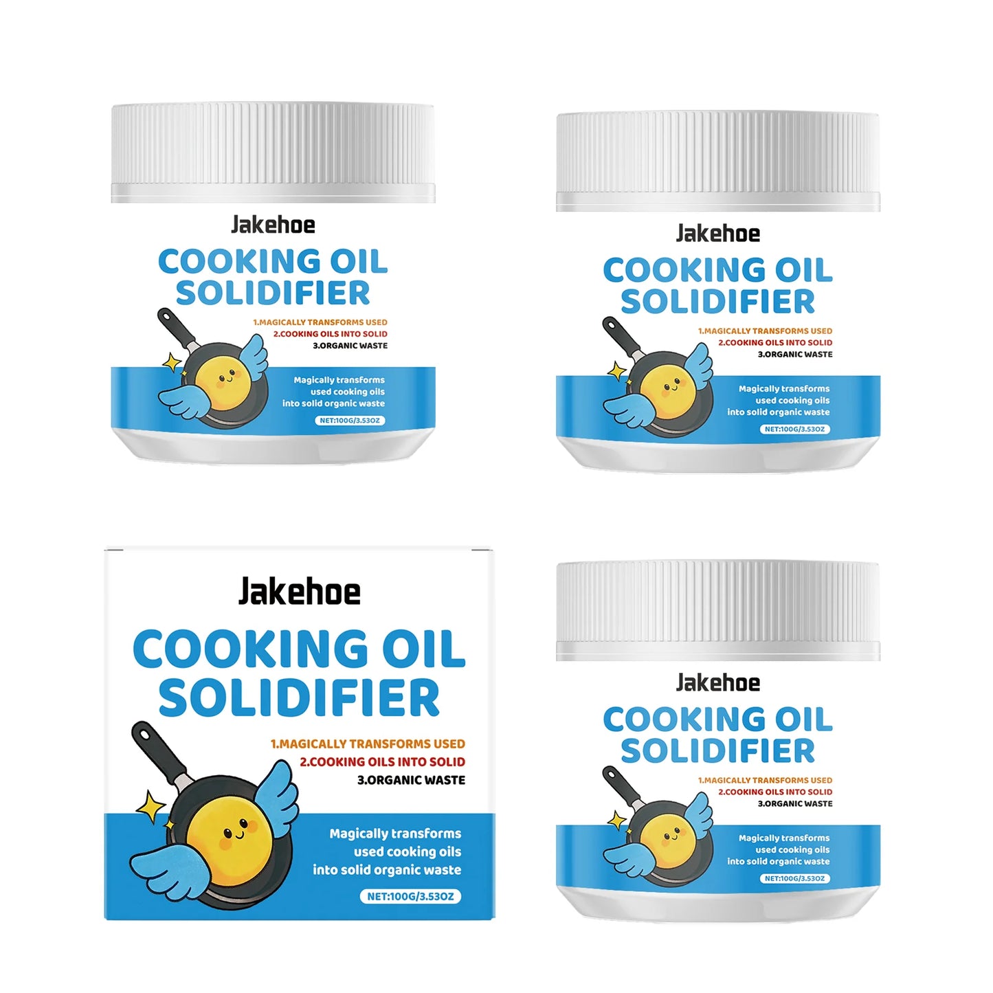 Cooking Oil Solidifier Powder Hot Grease Hardener For Used Fryer Oil Waste Vegetable Lard Eco Friendly Kitchen Cleaning Tool