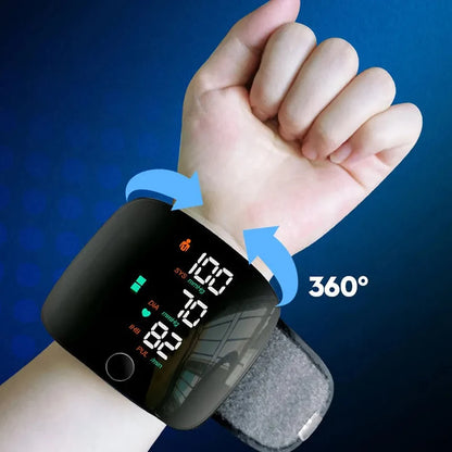 Medical Digital Wrist Blood Pressure Monitor Heart Rate Pulse Meter Measure Sphygmomanometer PR LCD Screen Portable Health Care