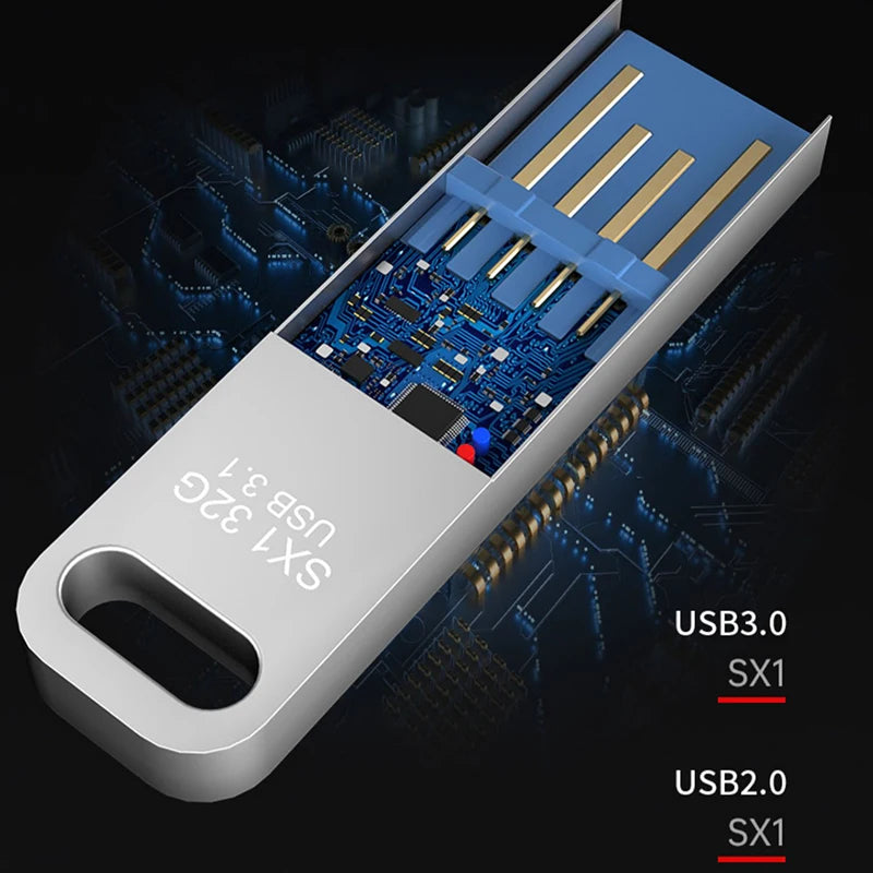 Lenovo Metal USB Adapter Flash Drive USB 3.0 128GB 256GB 512GB High Speed Metal Mini U Disk Pendrive 1TB 2TB Memory Stick