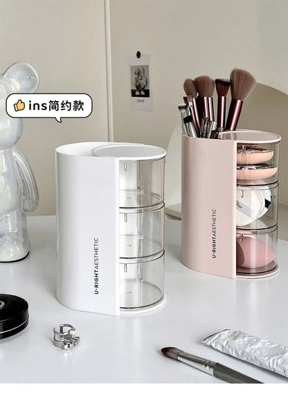 Hair Accessories Organizer Acrylic Storage Box Clear Hair Tie Organizer for Headband Makeup Brush Holder Desk Jewelry Organizer