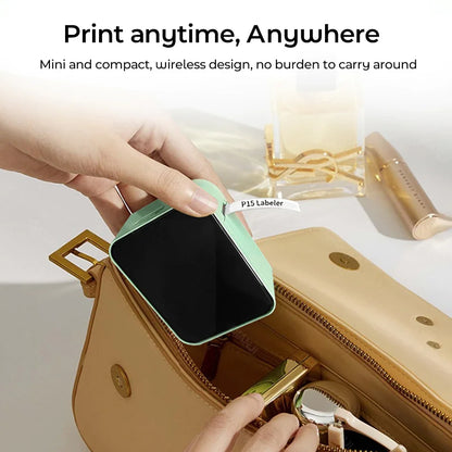 MarkLife P15 Thermal Label Printer Mini Portable Wireless Bluetooth-compatible Labeling Sticker Machine for Home Office