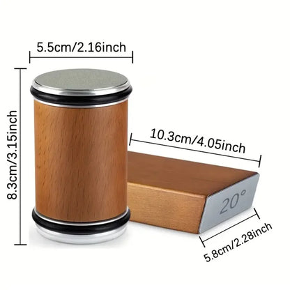 Upgraded 15/20° Rolling Knife Sharpener Kit with Magnetic Angle Rollers Kitchen Sharpening Accessory Whetstone