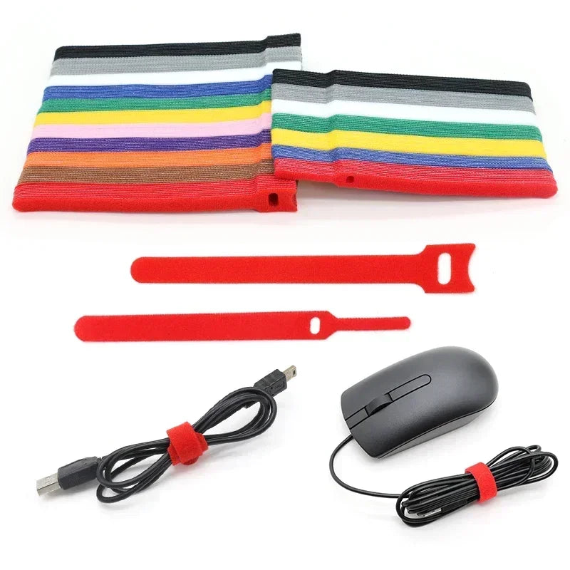 Releasable Cable Tie 150 200 250 300mm Plastics Fastening Reusable Ties Straps Nylon Wrap Zip Bundle Bandage Cable Organiser