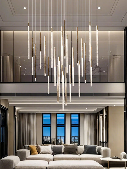 Hotel lobby LED Chandelier Luxury Villa hall Living room Crystal Chandeliers Customable High Ceilings Chandelier