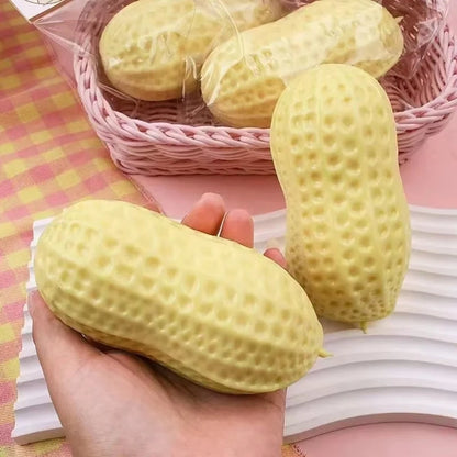 Peanut Stress Ball Crunchy Squeeze Bal Squishy Toy Simulated Peanut Squeeze Stress Relief Buttery-Soft Feel ASMR Sensory Toys