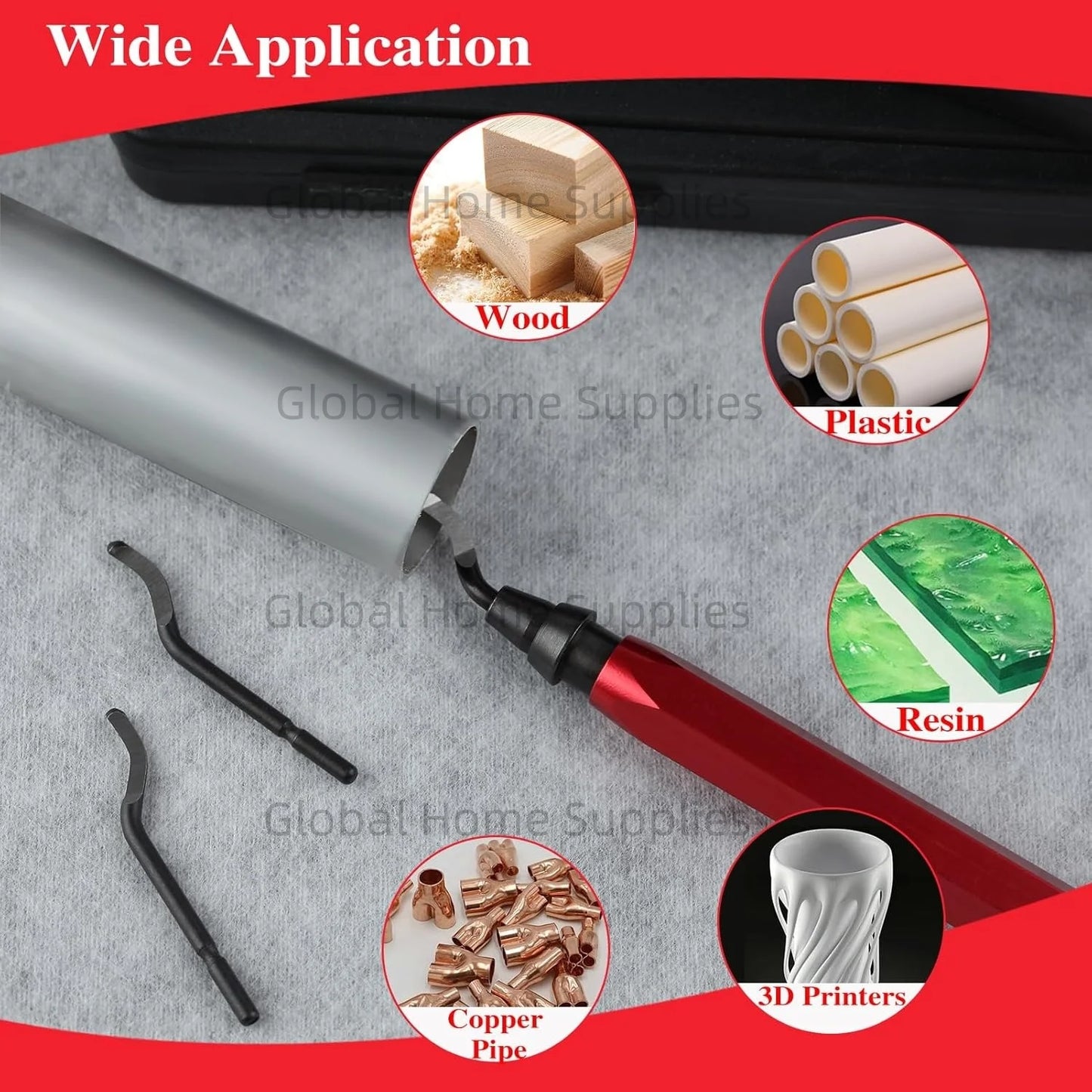 Deburring Tool RB1000 with 10Pcs BS1010 HSS Blades - Deburring Tool for Metal Aluminum Copper Plastic Pipe 3D Printing and Brass