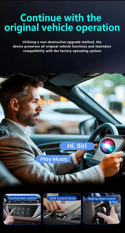 2026 4in1 New Upgrade Carplay Adapter Wireless Android Auto Mirror Link Smart MiNi AI Box USB Plug and Play Auto Connect WiFi