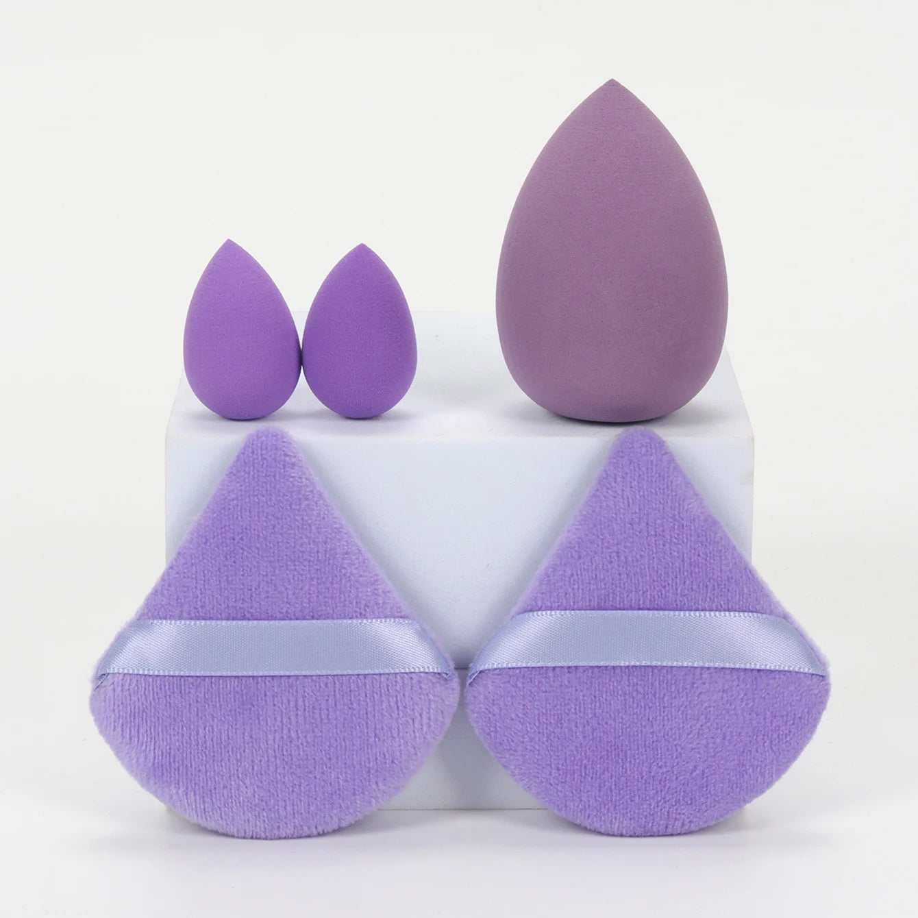 5Pcs Professional Makeup Sponge Set - Soft, Gentle, Multi-Purpose Tools for Perfect Foundation, Powder, and Blush Application