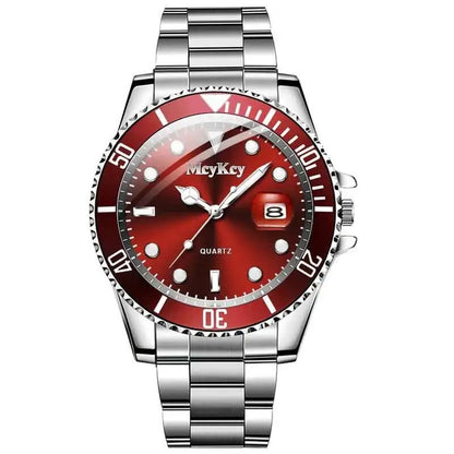Fashion Men Business Watches Luxury Large Dial Calendar Watch Men's Quartz Wristwatch Reloj Hombre