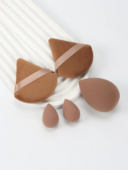 5Pcs Professional Makeup Sponge Set - Soft, Gentle, Multi-Purpose Tools for Perfect Foundation, Powder, and Blush Application