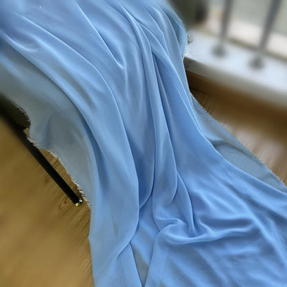 Dusty Blue Soft Chiffon Fabric for Wedding Party Decor Home Decor Georgette Backdrops Curtain Dress Skirt Shirt Cloth DIY
