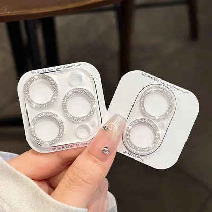 Błyszczące etui ochronne z diamentami na aparat iPhone 15 14 13 12 11 16 Pro Max Mini Plus 16Pro 15Pro 16Promax