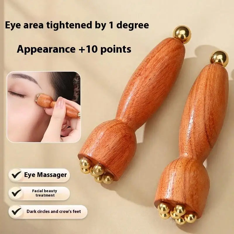 Brass Lotus Eye Massage Stick Facial Gua Sha Tool Handheld Tool For Eye Relaxation And Meridian Acupressure Massage