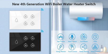 LoraTap WiFi Boiler Water Heater EU US IL Switch Tuya Smart Life App Remote Control Energy Monitoring Voice Google Home Alexa