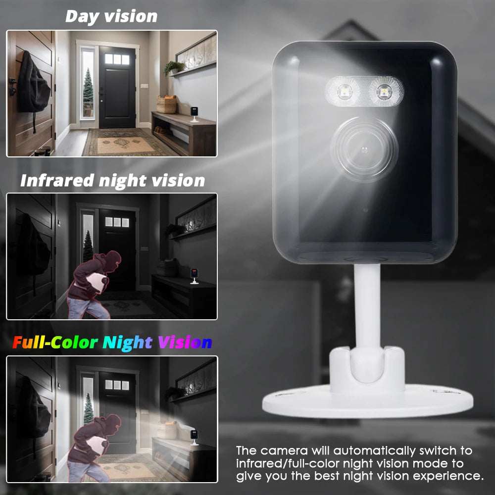 5MP Mini Cube Camera 2.4G Wifi Indoor Security IP Cam with Two Way Audio 2K Human Detection Smart Home Baby Monitor Tuya