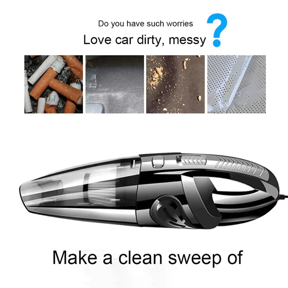 Portable Wireless Vacuum Cleaner 6000pa Powerful Suction Rechargeable Handheld Vacuum Cleaner Quick Charge for Car Home Pet Hair