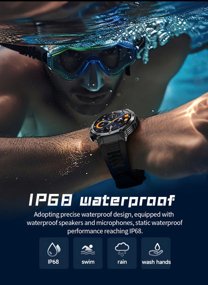 LIGE Nowy Smartwatch Męski 800 mAh Ultra Długa Żywotność Baterii Wodoodporny Zegarek Sportowy Outdoor Połączenia Bluetooth Wojskowy Smartwatch 2025
