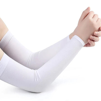 2025 New Unisex UV Resistant Arm Protection Ice Silk Sleeves for Outdoor Sports Sun Protection Breathable Ice Sleeves