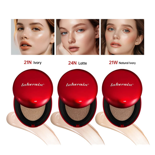 Korean Air Cushion Foundation Natural Moisturizing Coverage 72H Wear Semi-Matte Finish Foundation Women Long-lasting Makeup Base