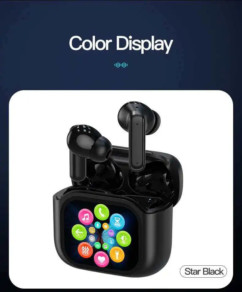 Smart AI Translation Bluetooth Earphones With LCD Display Noise Reduce New Wireless Digital Long Battery Life Display Headphone