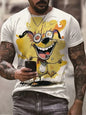 Men T-shirt Outdoor Street Cute Short-sleeved Boy Clothing Summer Top Fun Animal Cat 3D Printed Sports Quick-drying Breathable