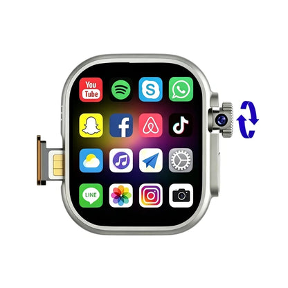 CD12 Smart Watch +1/4pcs Straps AMOLED 4G LTE smart watch with 180 ° rotary camera GPS WiFi SIM card slot health monitoring