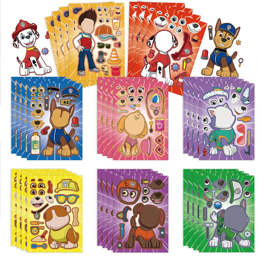 Paw Patrol Party Favors Slap Bracelet Stamps Keychains Gift Bag Stickers Birthday Party Decoration Christmas Stocking Fillers