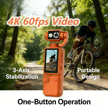 4K Hd Wifi Sports Wearable Camera Hold In Hand Travel Bicycle Driver Recorder Mini Sports Cam For Motorcycle and Vlogging