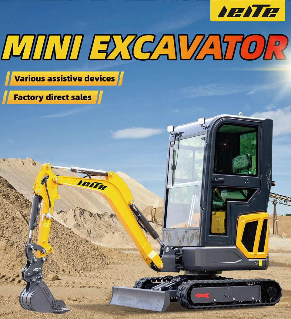 Mini excavator mini digger 1 ton excavator fast delivery digger CE/Euro 5 Diesel excavator 1.6 ton home digger customized