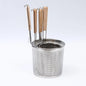 Stainless Steel Pasta Strainer Frying Serving Basket with Wood Handle for Onion
