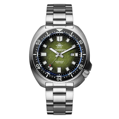 ADDIESDIVE New 43.8mm Watch for Men Dive AD2511 Luxury Sapphire Quartz Wristwatch 100m Waterproof Stainless Steel Luminous Watch