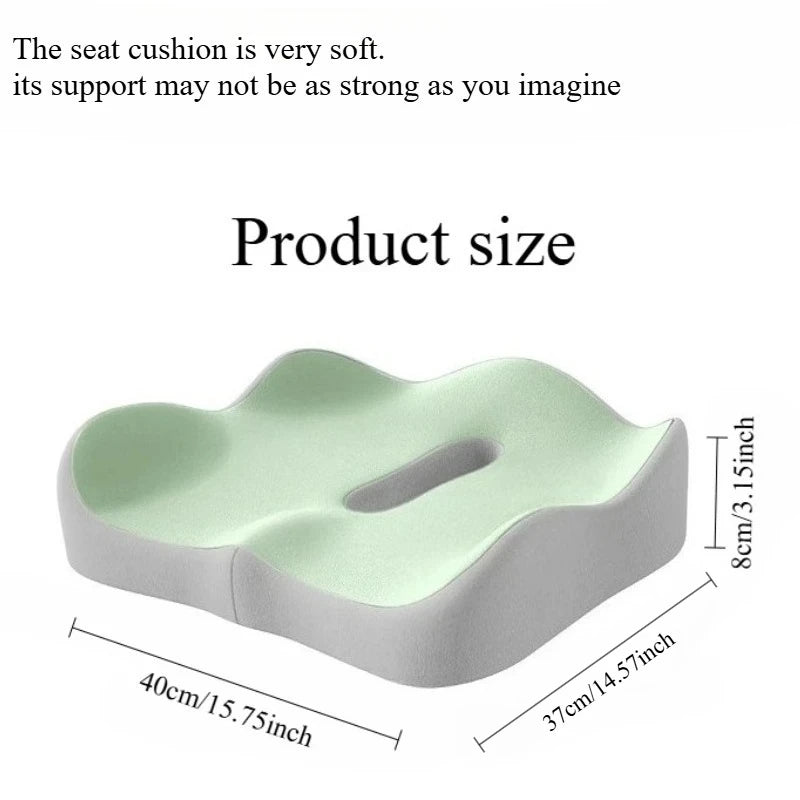 Ergonomic Memory Foam Seat Cushion Orthopedic Tailbone Pillow For Office Chair Car Driving Hip Support Sciatica Pain Relief Pad