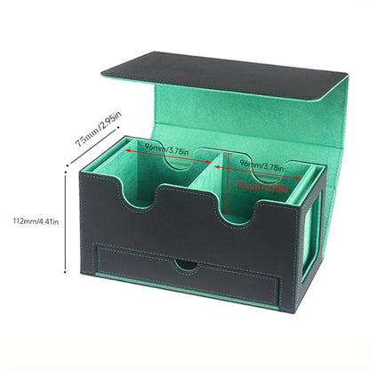 MTG Commander Deck Box with Card Tray & Accessories Drawer, Storage for Double Sleeved Cards, Durable Design