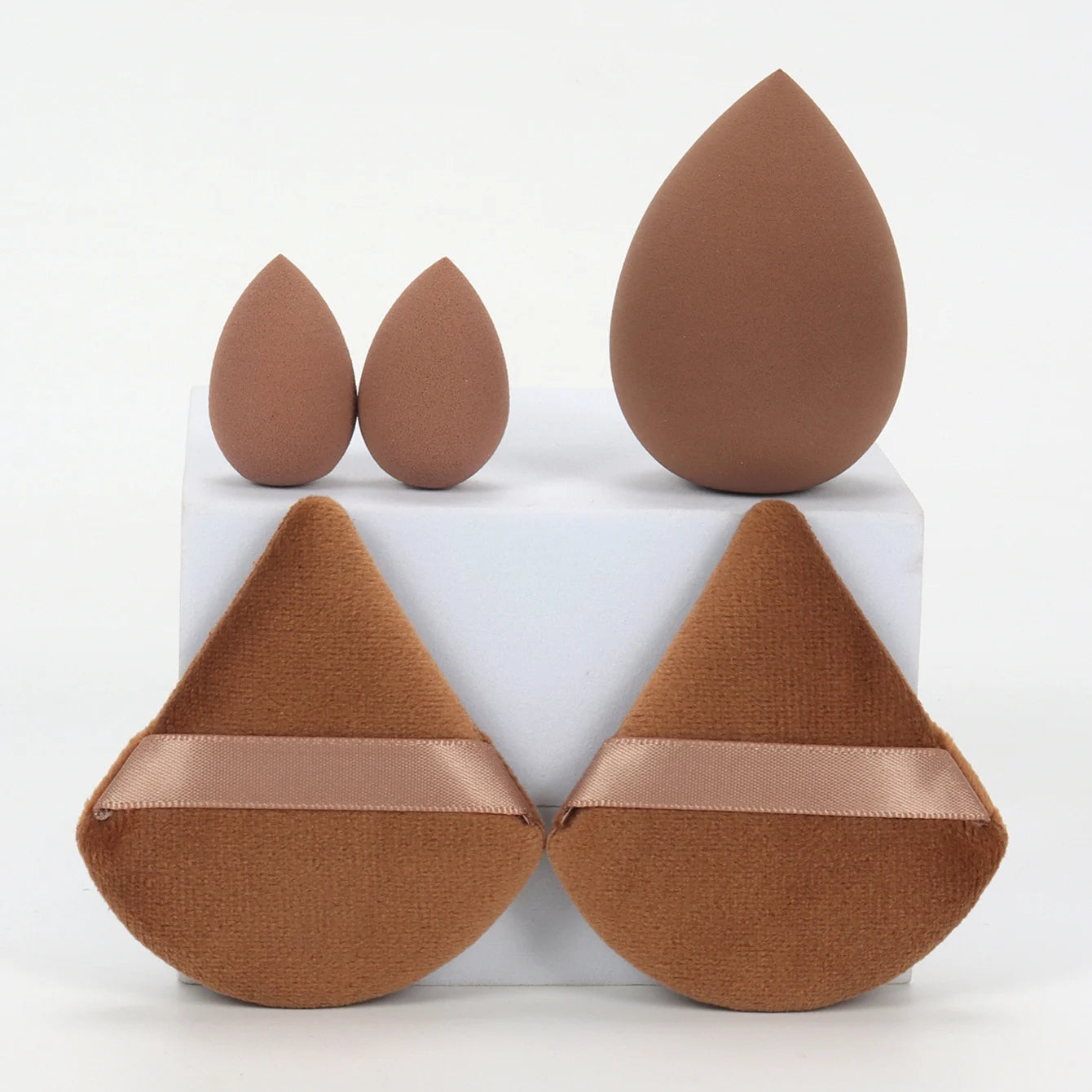 5Pcs Professional Makeup Sponge Set - Soft, Gentle, Multi-Purpose Tools for Perfect Foundation, Powder, and Blush Application