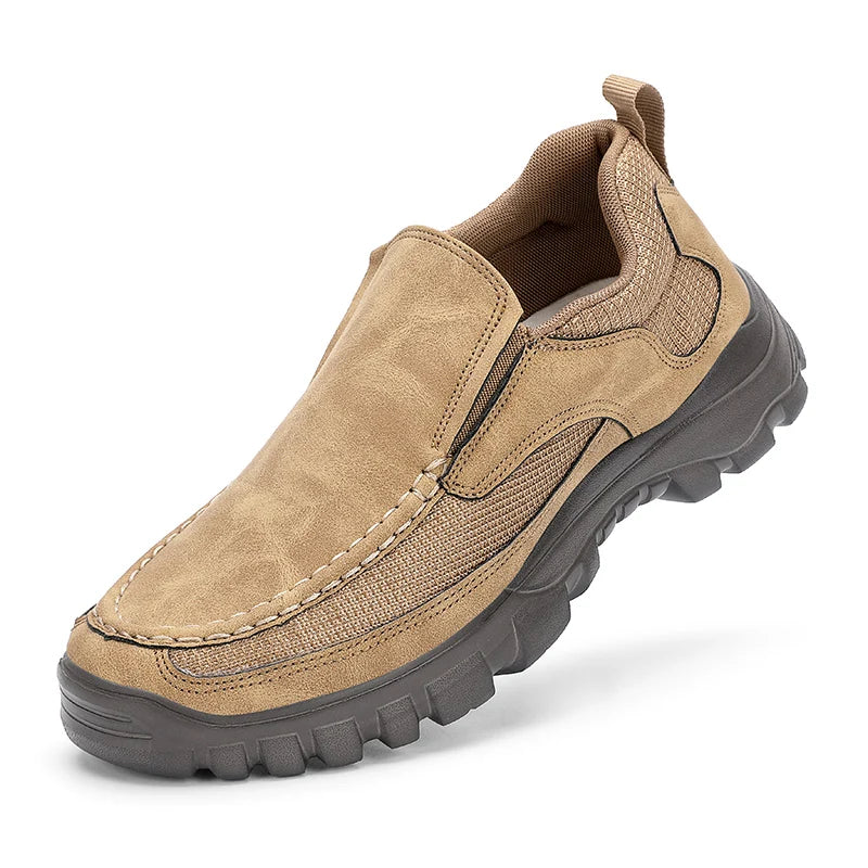 Men's Slip on Loafers Suede Leather Casual Shoes Summer Plus-Size Driving Shoes